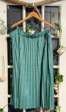 Load image into Gallery viewer, Ulla Popken Light Teal Sparkle Pleated Skirt 24/26