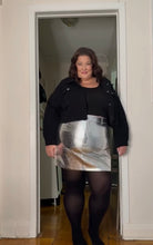Load image into Gallery viewer, Shein Silver Mini Skirt 4X