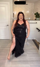 Load image into Gallery viewer, CiderCurve Black Sequinned Maxi 4X