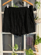 Load image into Gallery viewer, Soft Black Lace Shorts 1X