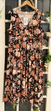 Load image into Gallery viewer, Sexy Plus brown floral sleeveless dress 4X/24/26