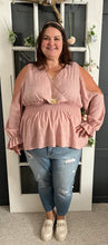 Load image into Gallery viewer, Rose Cold Shoulder Top 4X