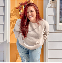 Load image into Gallery viewer, Pipa Fashion Cream Sweatshirt Dress with Pockets 2X