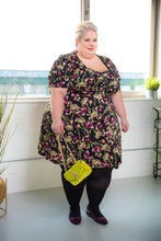 Load image into Gallery viewer, Mary Bell Bridget black floral mini dress 5X