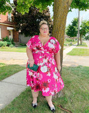 Load image into Gallery viewer, Pipa Fashion bright pink floral dress 26/28