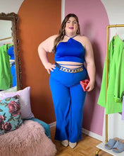 Load image into Gallery viewer, Eloquii Cobalt Crop Halter 20