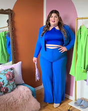 Load image into Gallery viewer, Eloquii Cobalt Crop Halter 20