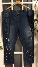 Load image into Gallery viewer, Embroidered Paint Splatter Jeans 28W