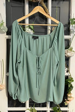 Load image into Gallery viewer, Mint Green Off Shoulder Peasant Blouse 24