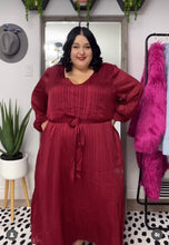 Load image into Gallery viewer, Bloomchic Striped Maroon Party Dress 26