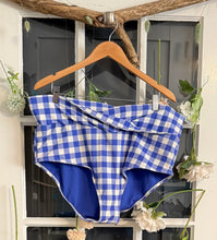 Load image into Gallery viewer, Penn. Blue Gingham Bikini 2X
