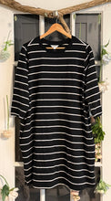 Load image into Gallery viewer, Penn. Black Striped Dress 2X
