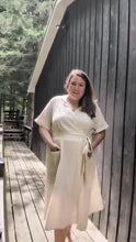 Load image into Gallery viewer, Bloomchic Beige Crepe Dress 22-24
