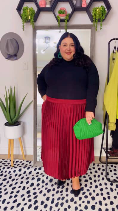 Penn. Rose Pleated Skirt 4X