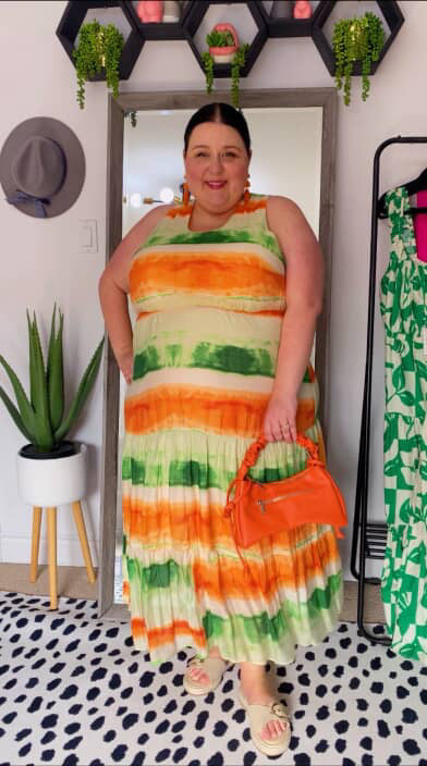 Ulla Popken Citrus Stripe Dress 24/26