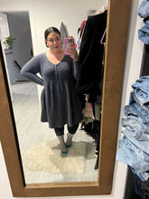 Load image into Gallery viewer, Blue-Grey Thermal Dress 2X

