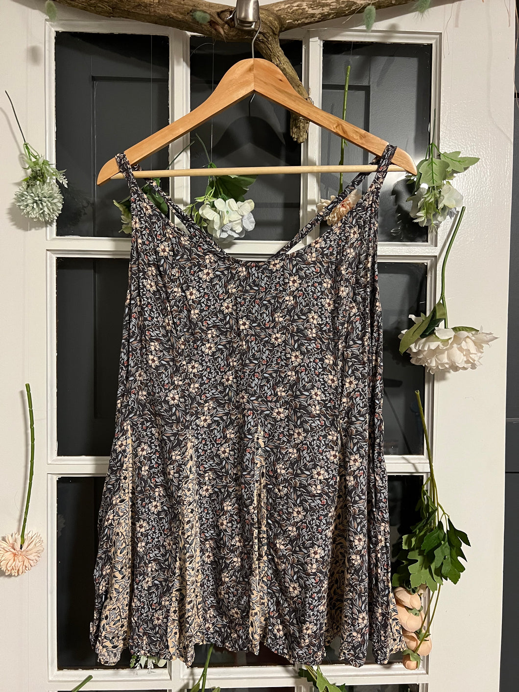 Torrid Floral Neutrals Swing Tank 3X