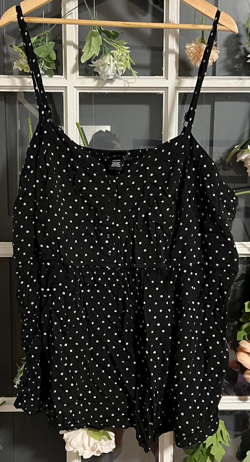 Polka Dot Babydoll Tank 5X