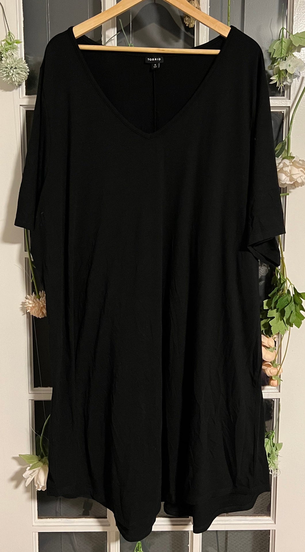 Black T-shirt Dress 6X