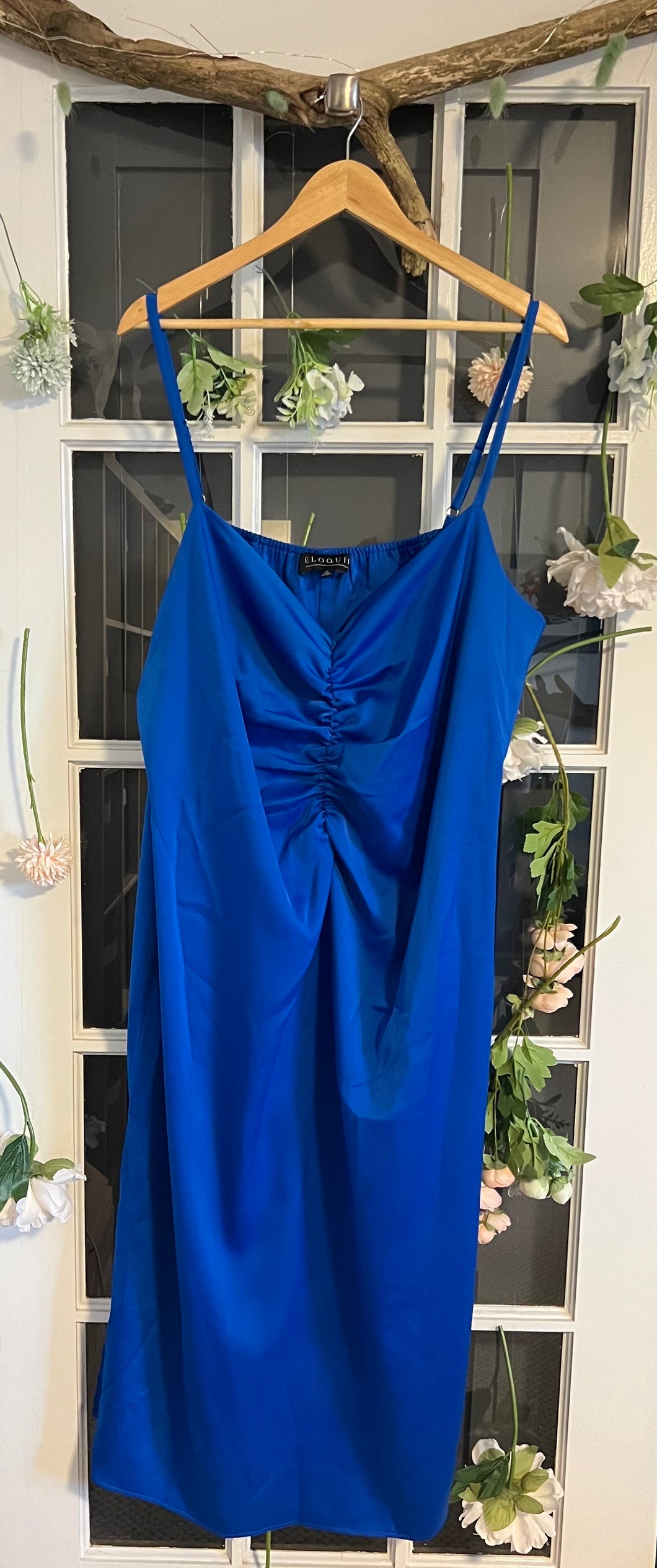 Eloquii Royal Blue Satin Maxi 22