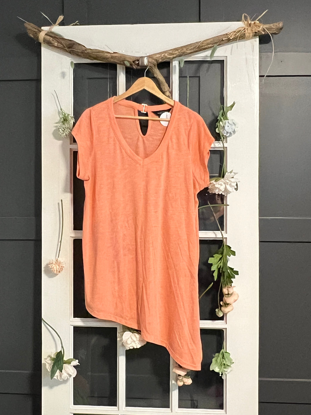 Penn. Asymmetrical Long Coral Tee 2X