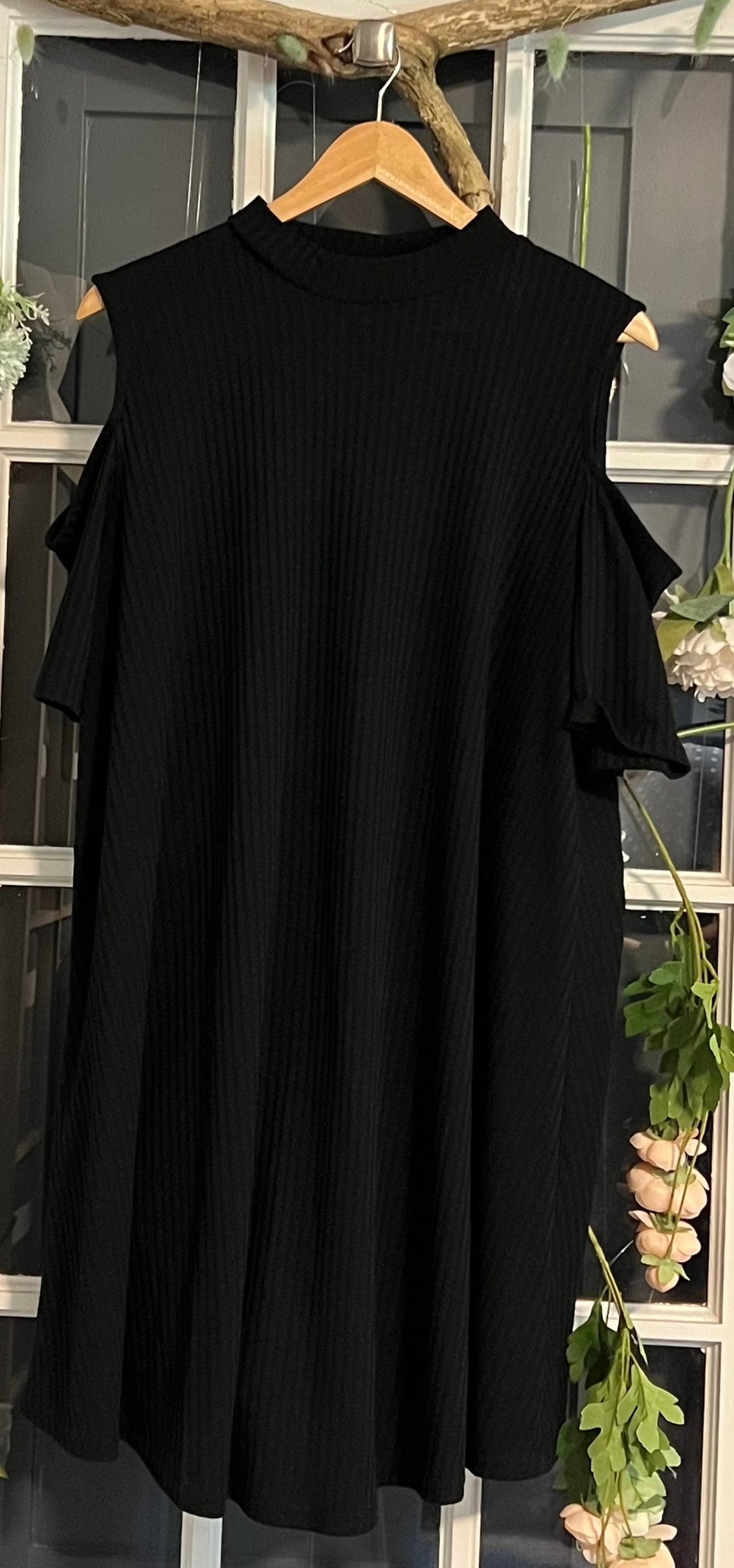 Black Cold Shoulder Dress 24