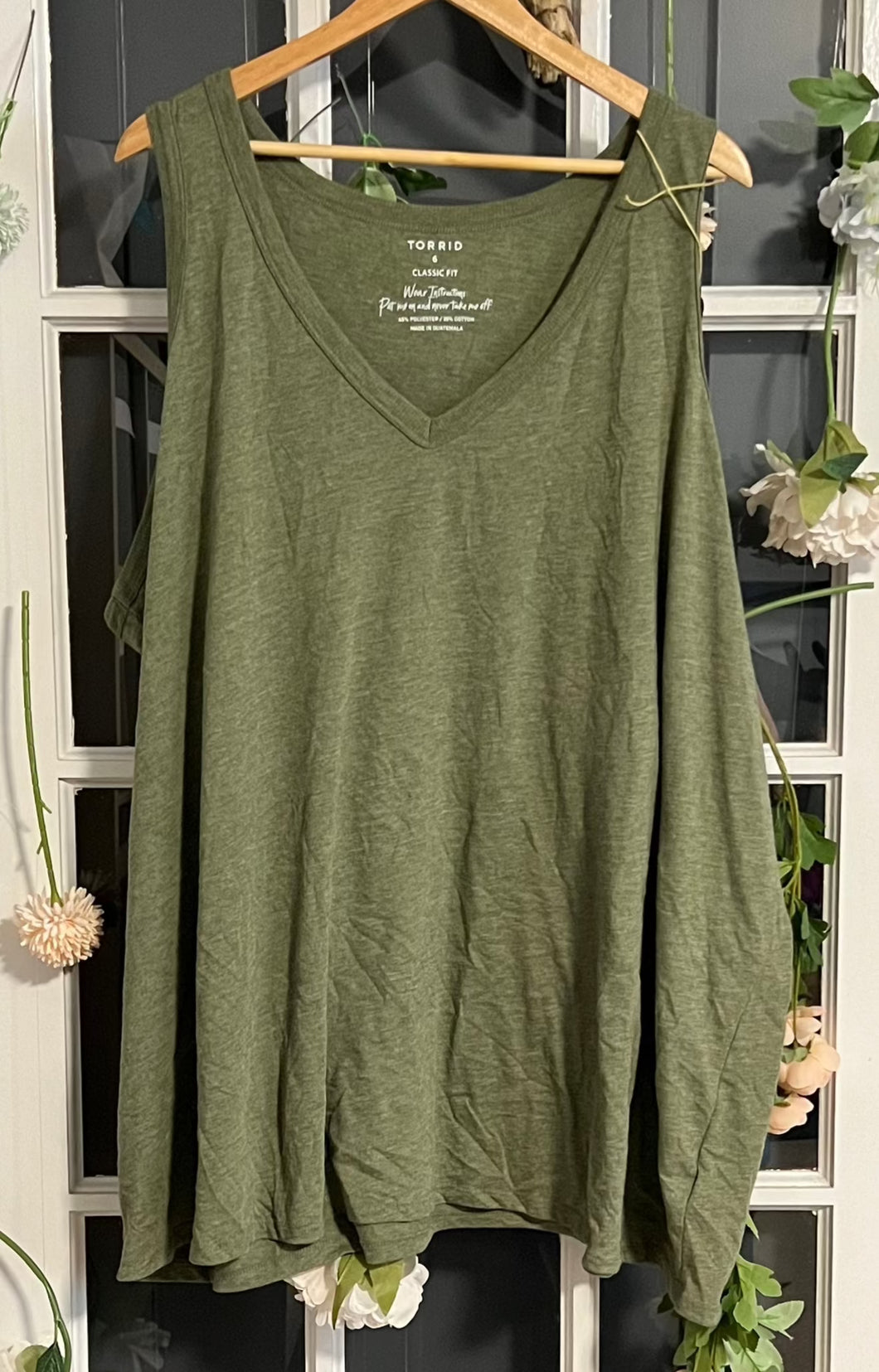 Torrid Classic Fit Sage Green Tank 6X