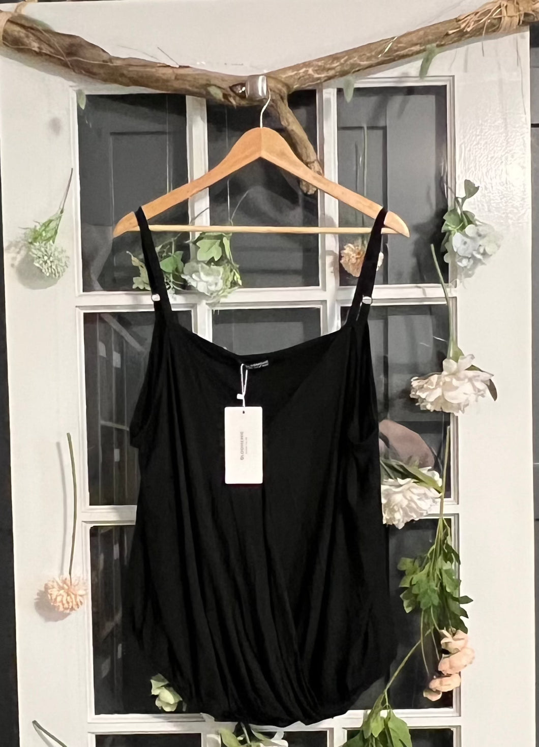 Bloomchic Black Wrap Tank 22-24