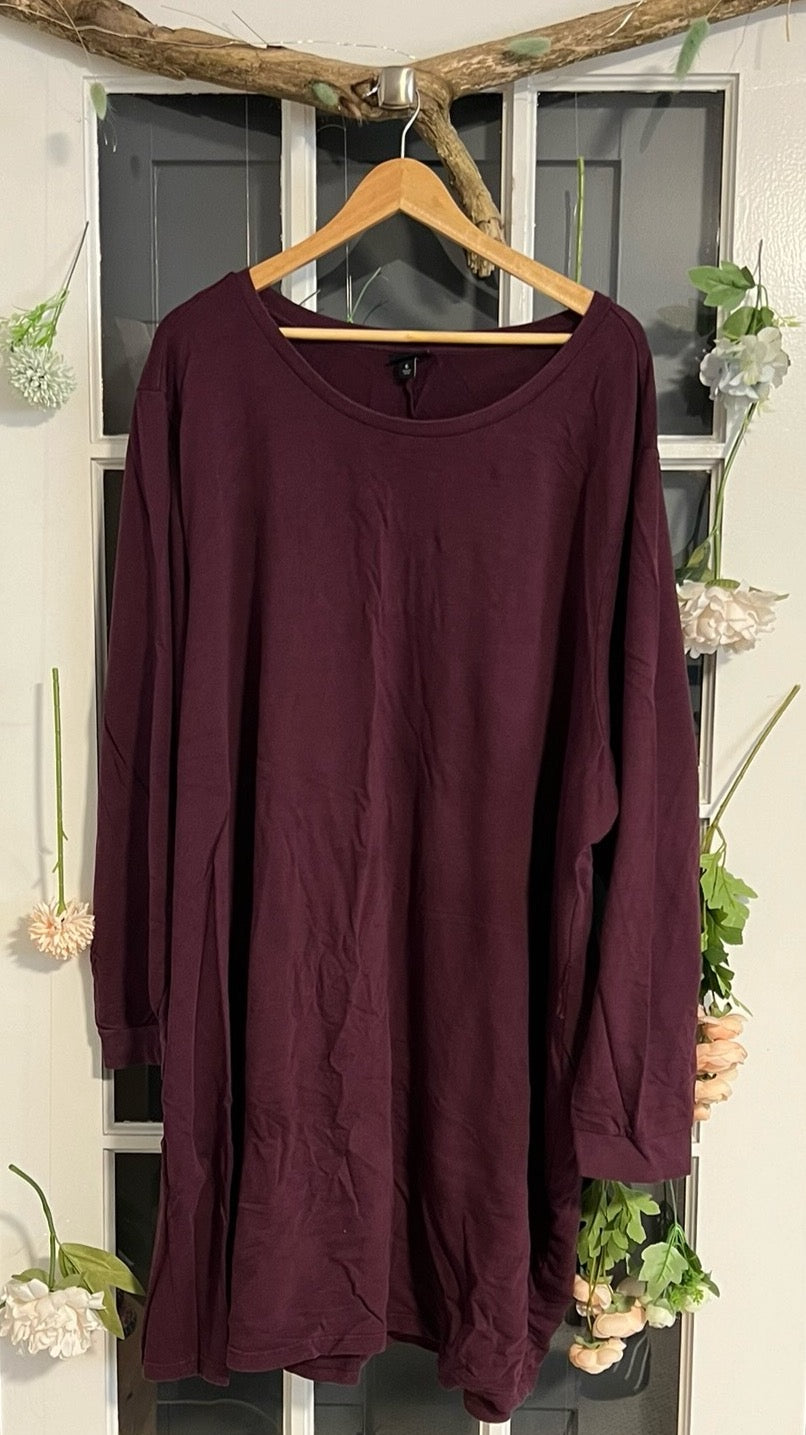 Torrid Maroon Sweatshirt Dress 6X