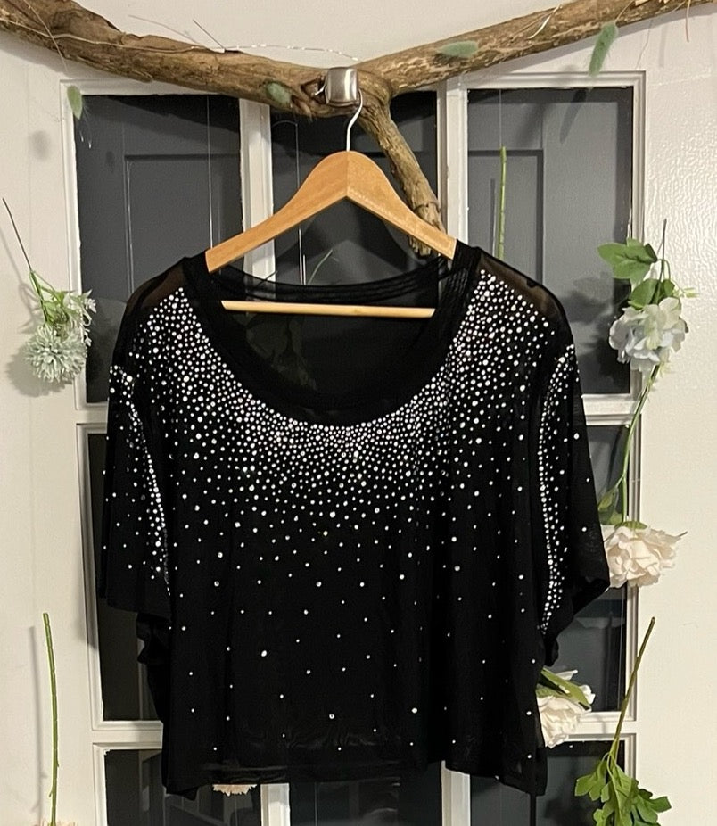 Black Jewelled Crop 6X