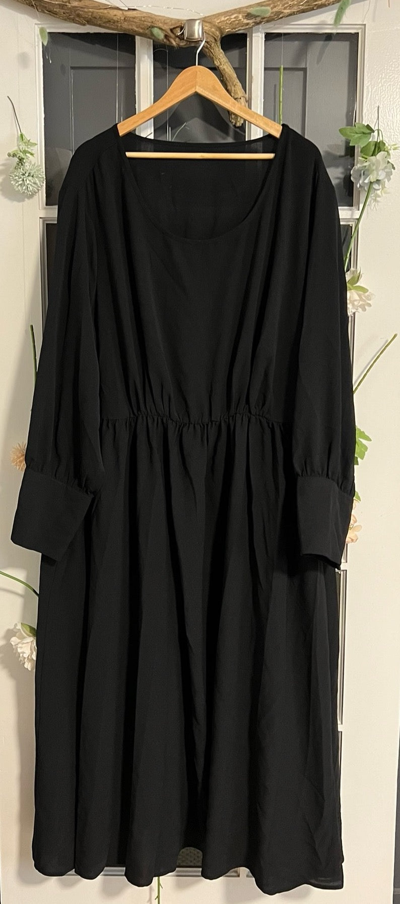 Black Long Sleeved Dress 32/34