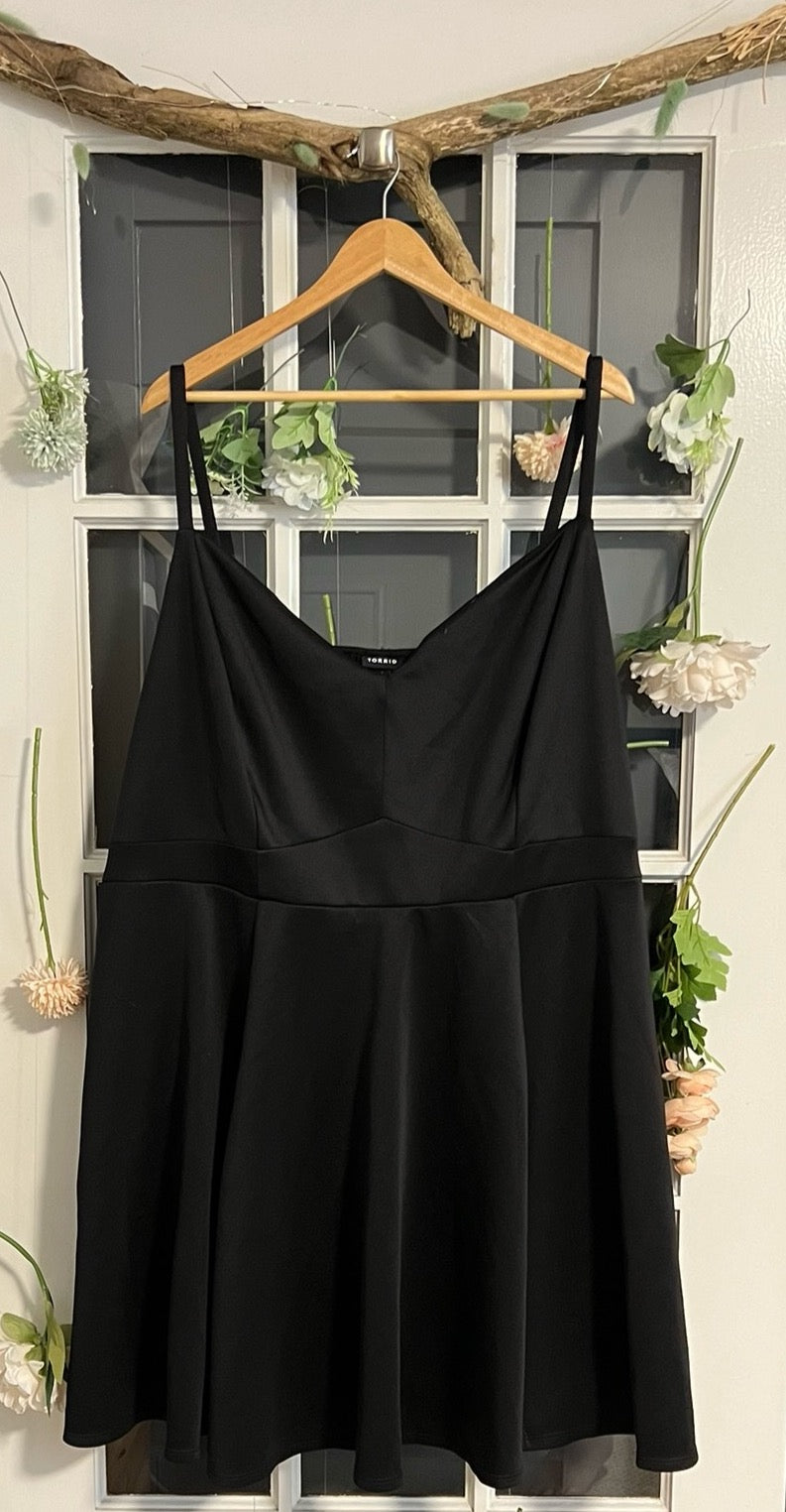 Torrid Black Mini Dress with Criss-Cross Back 6X