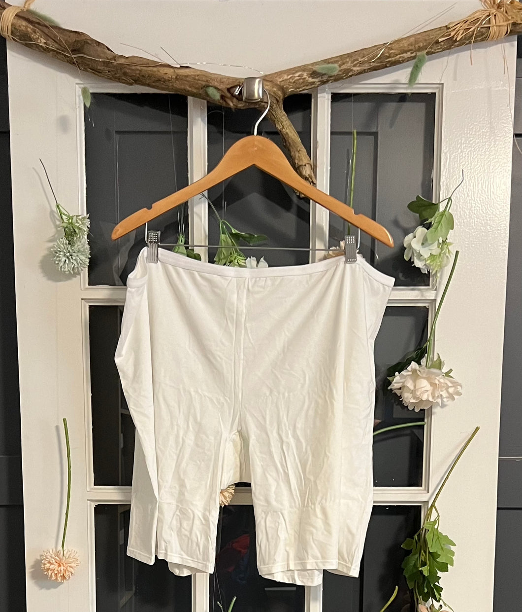 White Slip Shorts 6X