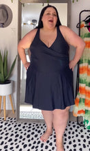 Load image into Gallery viewer, Ulla Popken Navy Swim Dress 26
