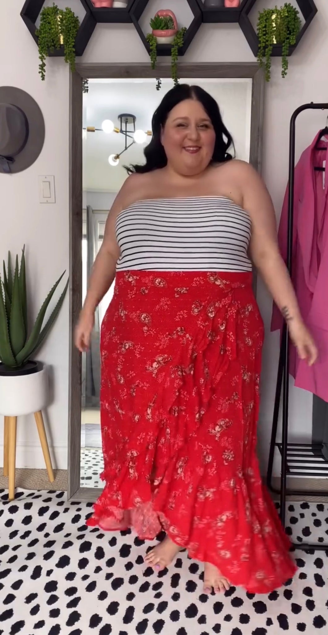 Torrid Red High-Lo Skirt 4X