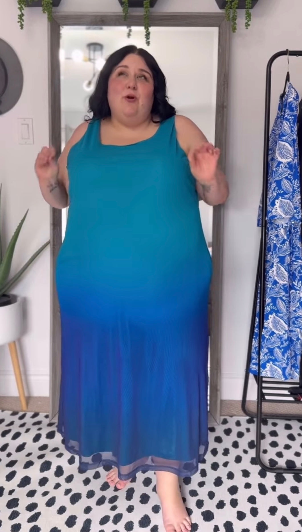 Ulla Popken Blue Ombre Dress 26