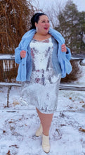 Load image into Gallery viewer, Ulla Popken Silver Sequin Mini 24/26
