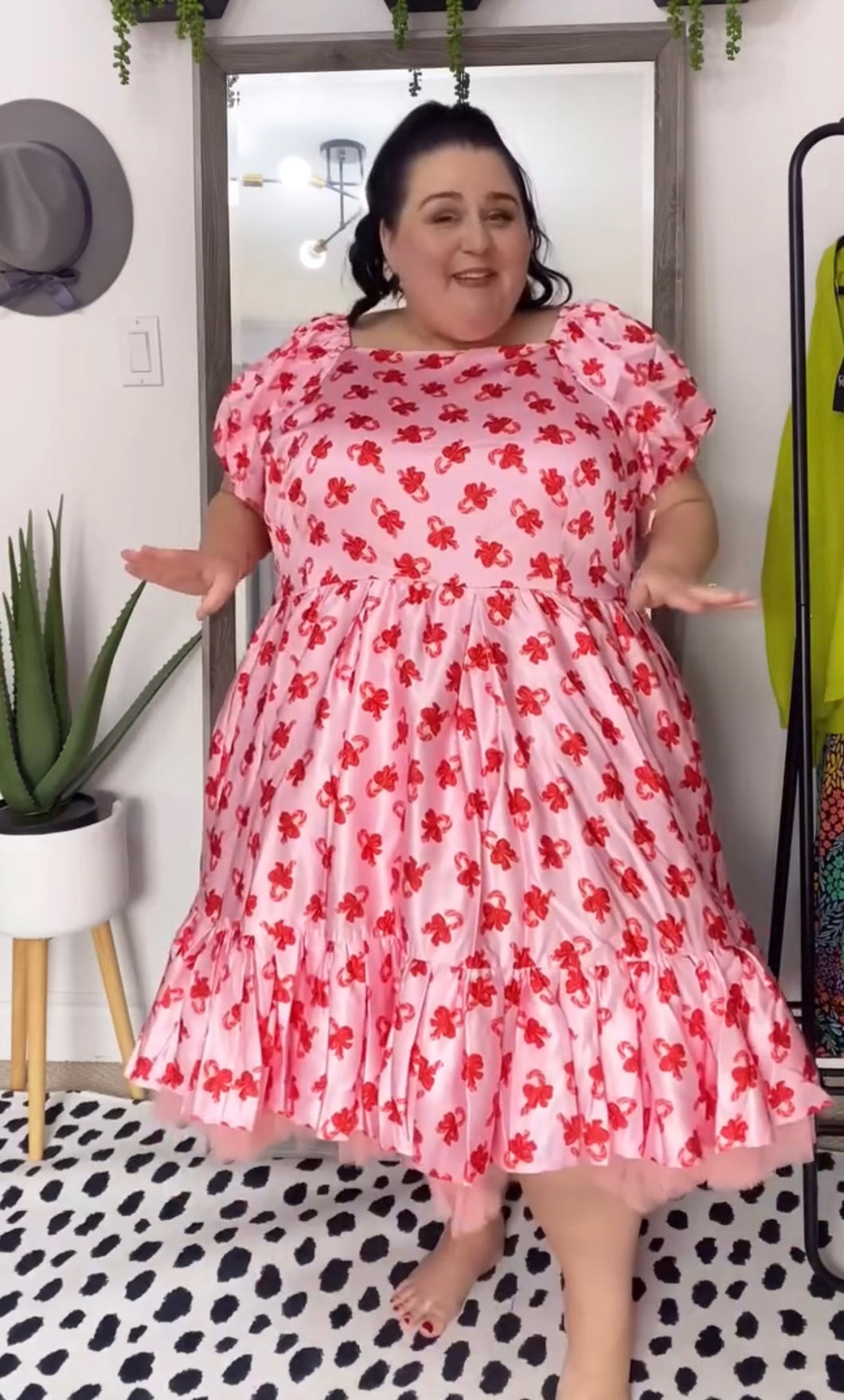 Ivy City Co. Scottie Dress in Candy Canes 4X