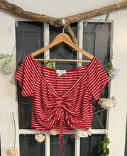 Load image into Gallery viewer, Forever 21 Red Striped Crop 3X
