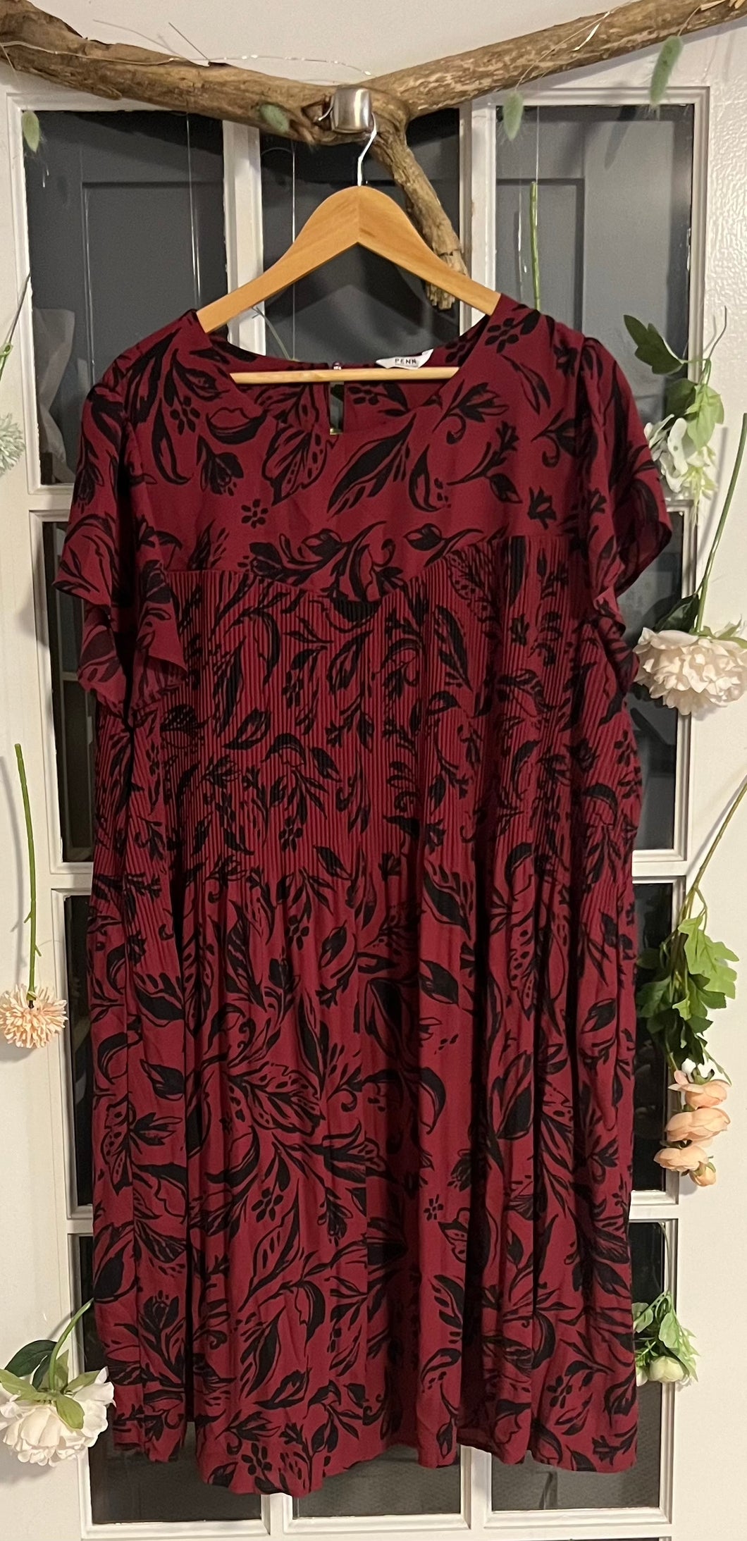 Penn. Maroon Swing Dress 2X