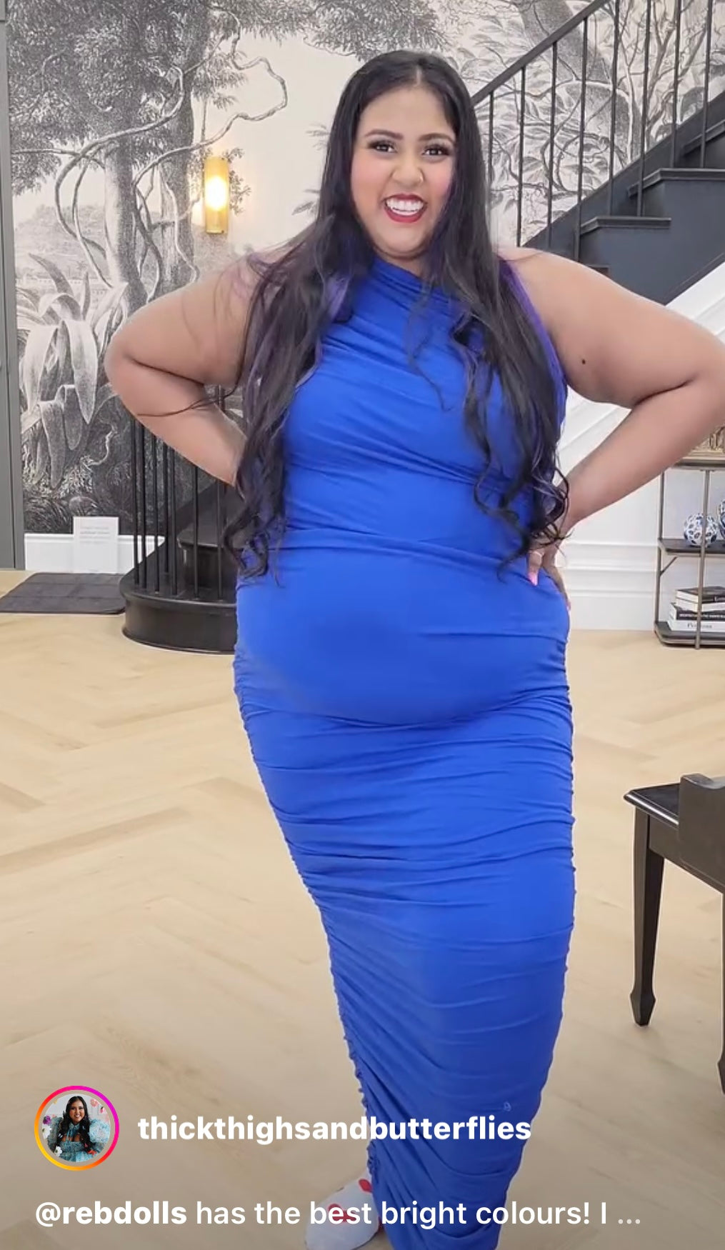 Rebdolls Blue Bodycon Dress 2X Rebdolls Blue Bodycon Dress 2X