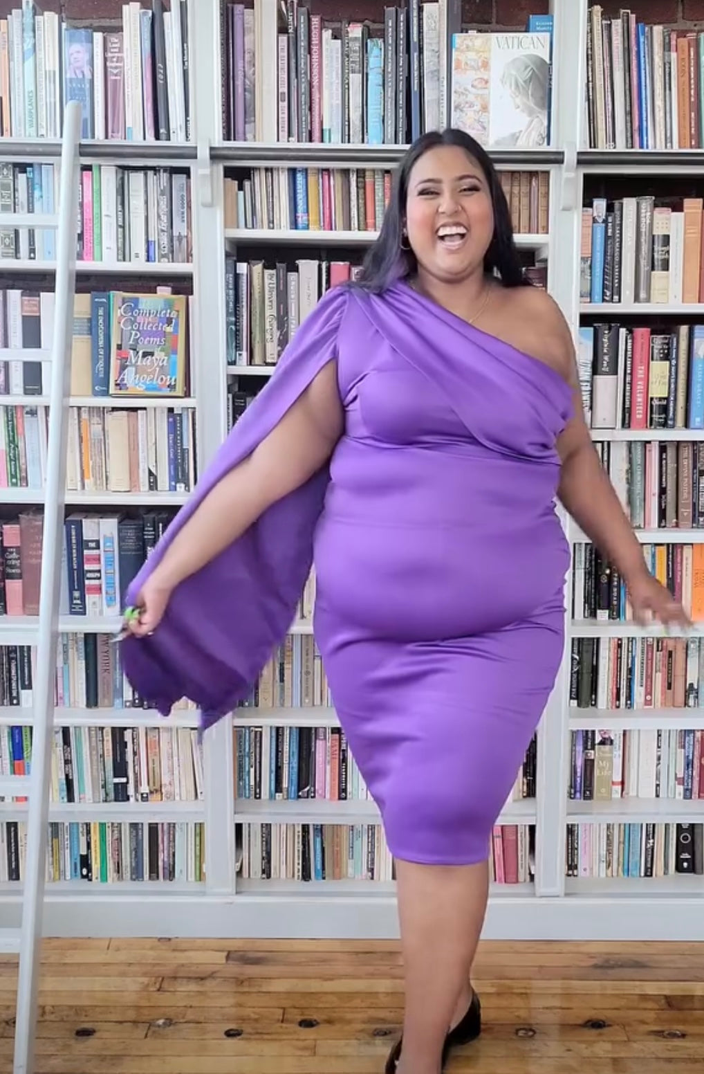 amethyst purple dress Amethyst One-Sleeved Dress 2X