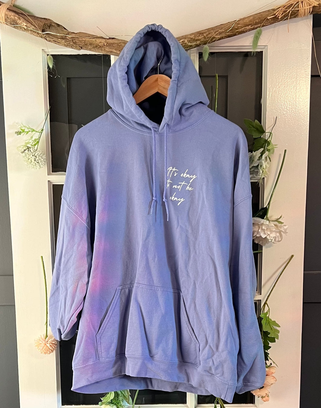 “It’s ok to not be ok” Lavender Hoodie 2X