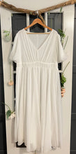 Load image into Gallery viewer, Short-Sleeved Full Length White Dress 2X
