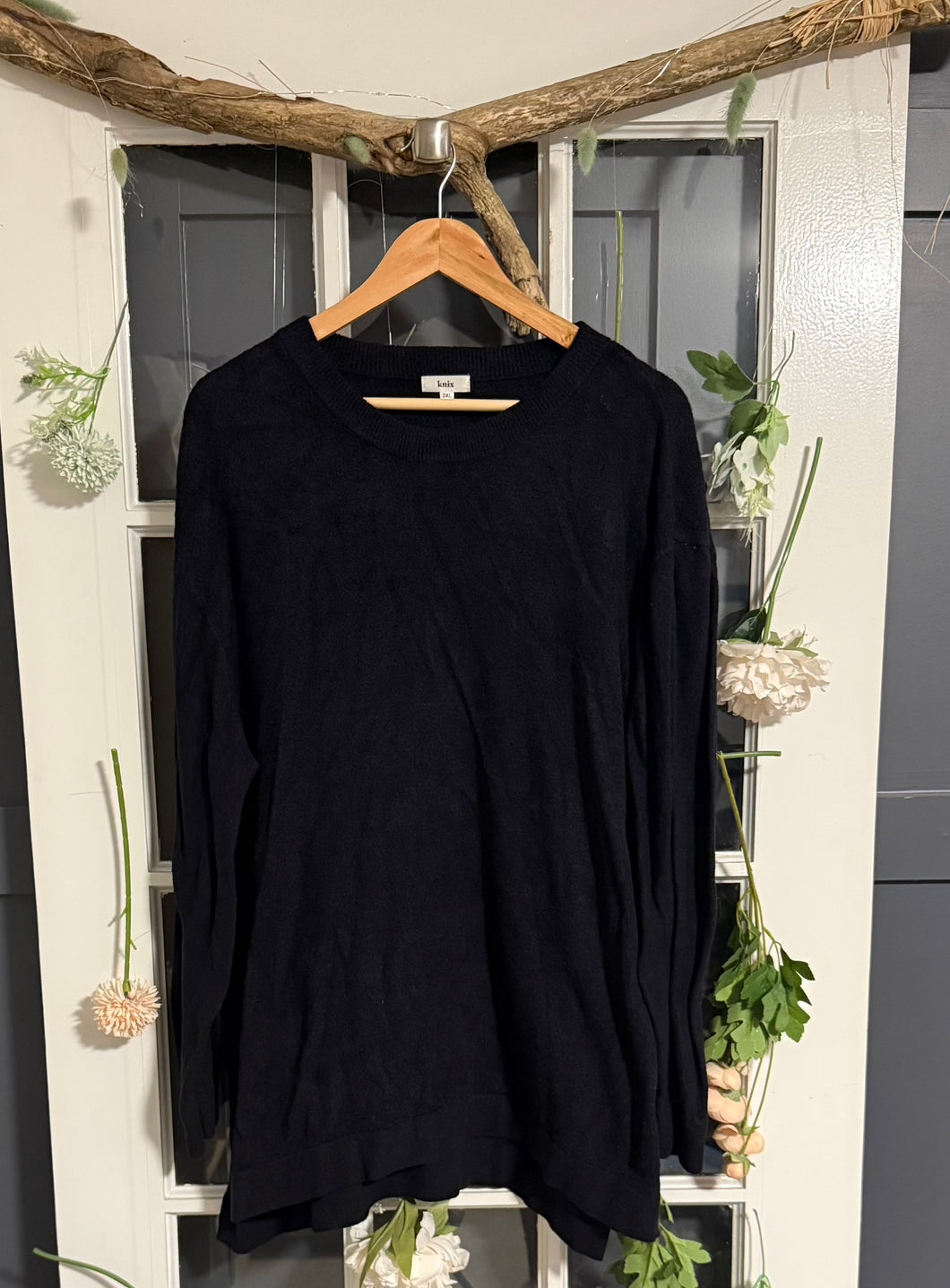 Black Knit Sweater 3X