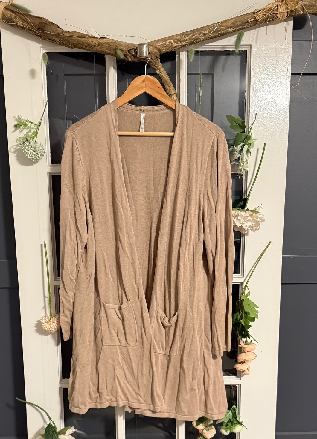 Tan Cardigan 2X