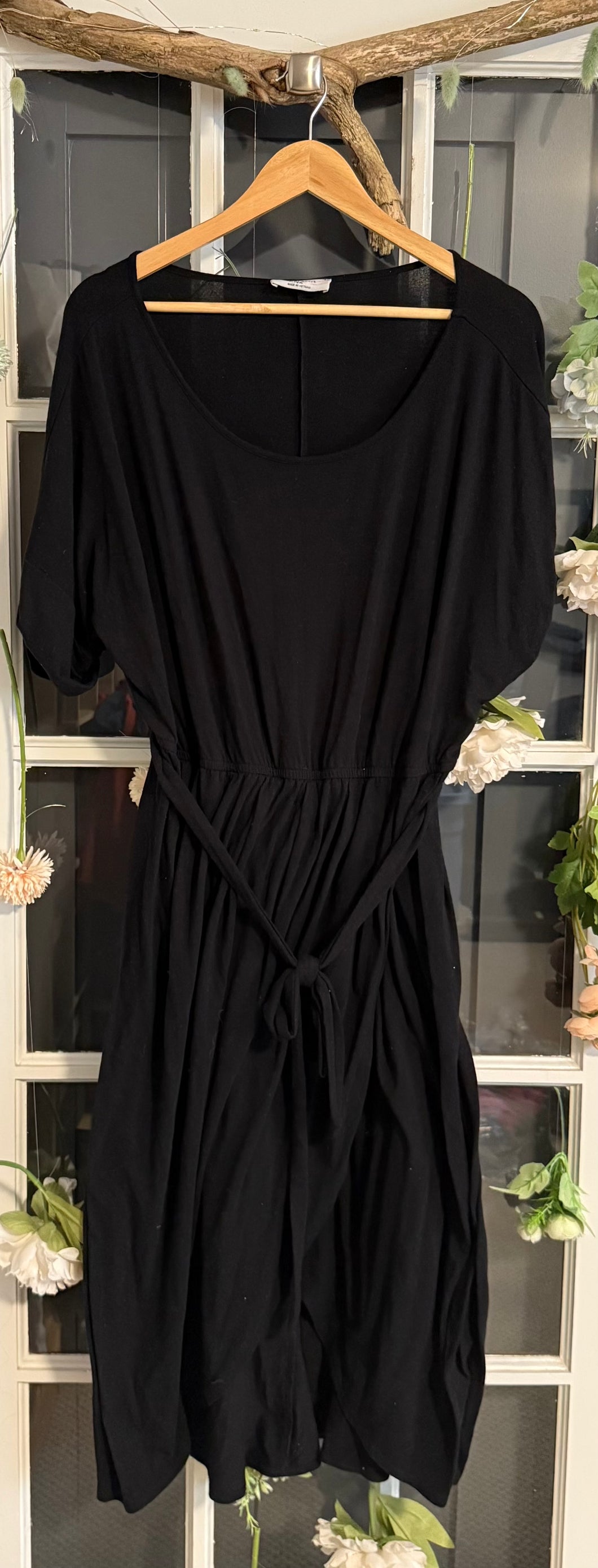 Pipa Fashion Black Belted Dress 3X