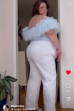 Load image into Gallery viewer, Torrid White Perfect Wide Leg Vintage Stretch Jeans 22R
