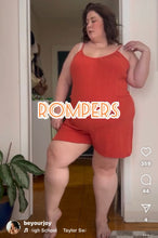 Load image into Gallery viewer, Burnt Orange Shorty Romper 4X
