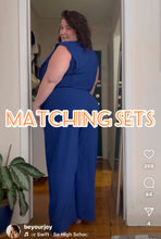 Load image into Gallery viewer, Royal Blue Top and Pant Set 4X
